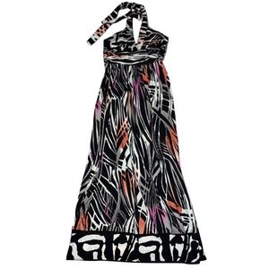 Donna Morgan animal print halter dress size 0 | XS